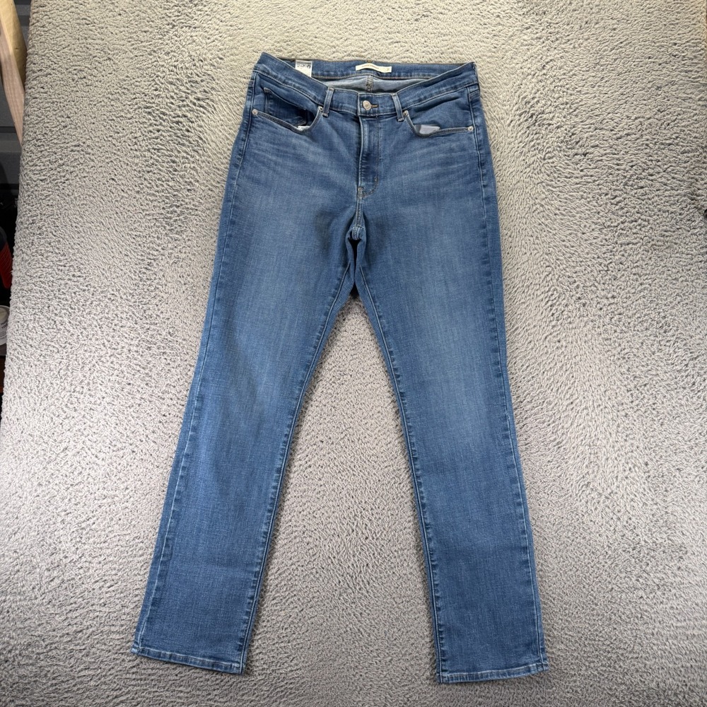 Levi's Jeans Womens 12 Blue Cotton Denim Straight Classic Workwear Faded Stretch
